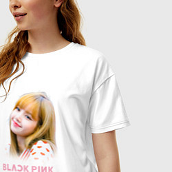 Футболка оверсайз женская Lisa Blackpink, цвет: белый — фото 2