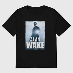 Футболка оверсайз женская Алан с фонариком, цвет: черный