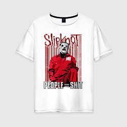 Футболка оверсайз женская Slipknot Corey, цвет: белый