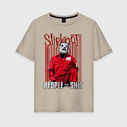 Футболка оверсайз женская Slipknot Corey, цвет: миндальный