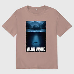 Футболка оверсайз женская История Алана Вейка, цвет: пыльно-розовый