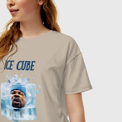 Футболка оверсайз женская Ice Cube in ice cube, цвет: миндальный — фото 2