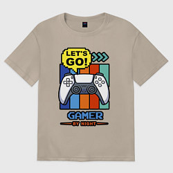 Футболка оверсайз женская Gamer by night, цвет: миндальный