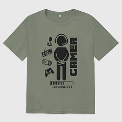 Женская футболка оверсайз Игроман