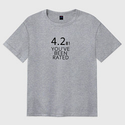 Футболка оверсайз женская Нырок - Черное зеркало, цвет: меланж