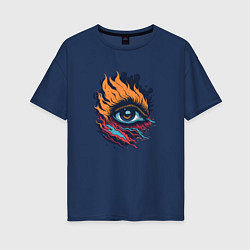 Женская футболка оверсайз Fire eye
