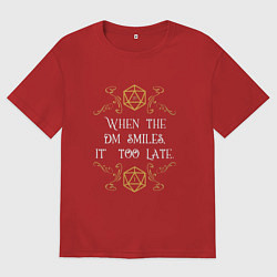 Футболка оверсайз женская When the DM Smiles, цвет: красный