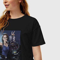 Футболка оверсайз женская Resident frendship, цвет: черный — фото 2