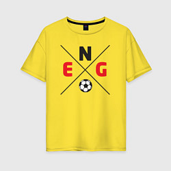 Футболка оверсайз женская England, цвет: желтый