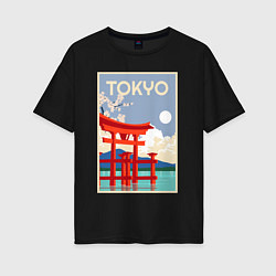 Женская футболка оверсайз Tokyo - japan