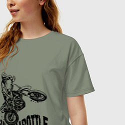 Футболка оверсайз женская Полный газ, цвет: авокадо — фото 2