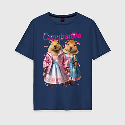 Женская футболка оверсайз Капибарби - Барби