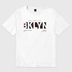 Футболка оверсайз женская Brooklyn, BKLYN, цвет: белый