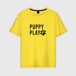 Женская футболка оверсайз Puppy Play