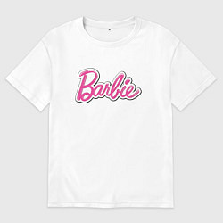 Футболка оверсайз женская Barbie title, цвет: белый