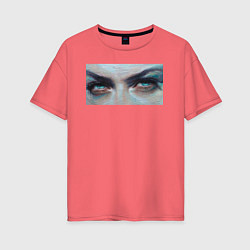 Женская футболка оверсайз Нарисованные глаза