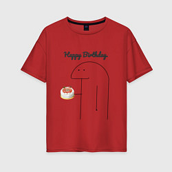 Женская футболка оверсайз Happy Birthday Party