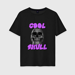 Женская футболка оверсайз Cool Skull