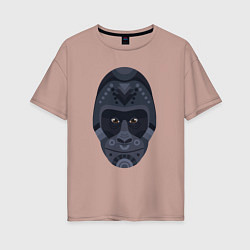 Женская футболка оверсайз Black gorilla