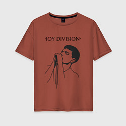 Футболка оверсайз женская Йен Кёртис Joy Division, цвет: кирпичный