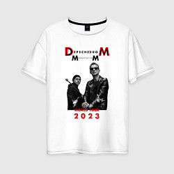 Футболка оверсайз женская Depeche Mode 2023 Memento Mori - Dave & Martin 03, цвет: белый