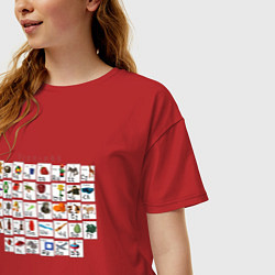 Футболка оверсайз женская Армения моя Букварь, цвет: красный — фото 2