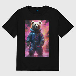 Женская футболка оверсайз Мишка таптышка