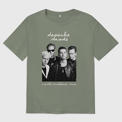 Футболка оверсайз женская Depeche Mode World Violation Tour Band, цвет: авокадо