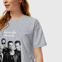 Футболка оверсайз женская Depeche Mode World Violation Tour Band, цвет: меланж — фото 2