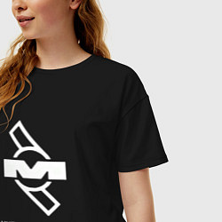 Футболка оверсайз женская Depeche Mode Mute Records Logo, цвет: черный — фото 2
