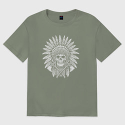 Женская футболка оверсайз Мёртвый индеец