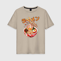 Женская футболка оверсайз Ramen Рамен