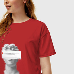 Футболка оверсайз женская Антиной error, цвет: красный — фото 2