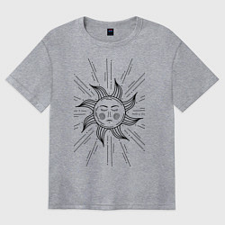 Футболка оверсайз женская Baroque Sun, цвет: меланж