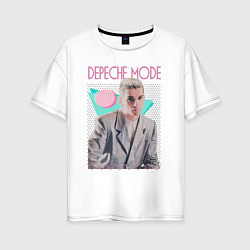 Футболка оверсайз женская Depeche Mode 80s Dave, цвет: белый