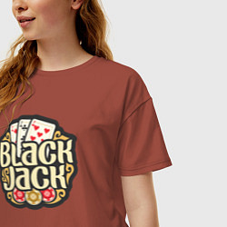 Футболка оверсайз женская Blackjack, цвет: кирпичный — фото 2