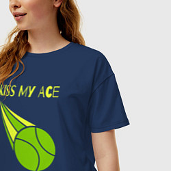 Футболка оверсайз женская Tennis ace, цвет: тёмно-синий — фото 2
