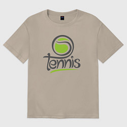 Футболка оверсайз женская Tennis ball, цвет: миндальный