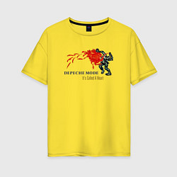 Футболка оверсайз женская Depeche Mode - Its Called A Heart, цвет: желтый