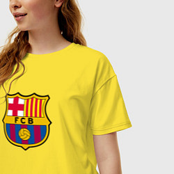 Футболка оверсайз женская Barcelona fc sport, цвет: желтый — фото 2