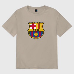 Футболка оверсайз женская Barcelona fc sport, цвет: миндальный