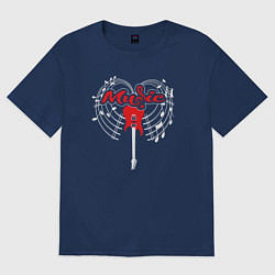 Женская футболка оверсайз Guitar music