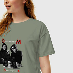 Футболка оверсайз женская Depeche Mode - Ghosts Again, цвет: авокадо — фото 2