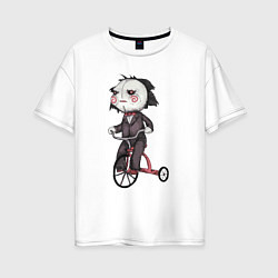 Футболка оверсайз женская Saw bike, цвет: белый