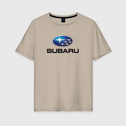 Женская футболка оверсайз Subaru sport auto