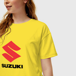 Футболка оверсайз женская Suzuki sport auto, цвет: желтый — фото 2