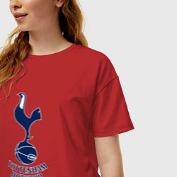 Футболка оверсайз женская Tottenham Hotspur fc sport, цвет: красный — фото 2