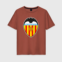 Футболка оверсайз женская Valencia fc sport, цвет: кирпичный