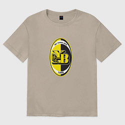 Футболка оверсайз женская Янг Бойз футбольный клуб, цвет: миндальный