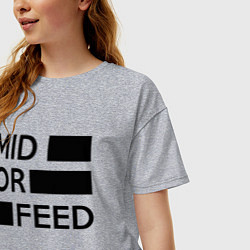 Футболка оверсайз женская Mid or feed, цвет: меланж — фото 2